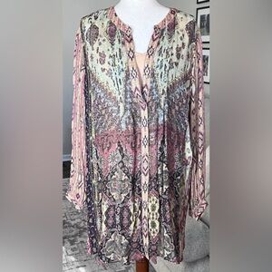 Soft Surroundings Makara Tunic Top & Tank Size Large Loday Rustica Southwestern